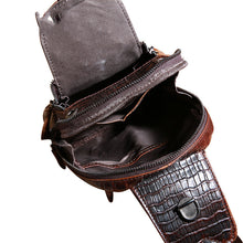 Load image into Gallery viewer, Crocodile Pattern Men's Leather Chest bag

