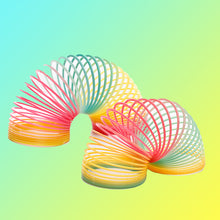 Load image into Gallery viewer, Rainbow Spring Coil Toys Plastic Folding Spring Coil Sports Game
