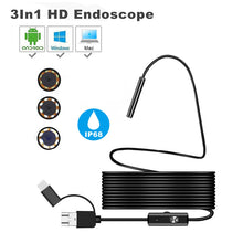 Load image into Gallery viewer, Endoscope 3 In 1 USB Micro USB Type-C Borescope Inspection
