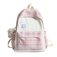 Load image into Gallery viewer, Ladies Large Capacity Plaid Backpack For Daily Occasion
