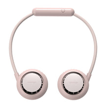Load image into Gallery viewer, Mini Lazy Hanging Neck Fan USB Rechargeable Leafless
