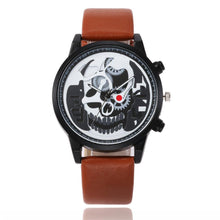 Load image into Gallery viewer, Personality Wild Gear Skull Head Men's Belt Watch
