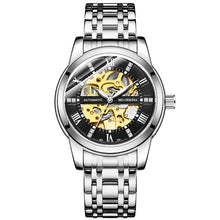 Load image into Gallery viewer, Steel Belt Mechanical Hollow Waterproof Luminous Watch
