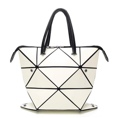 New Glossy Geometric Rhombus PU Bag Female Handbag