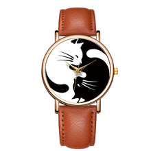 Load image into Gallery viewer, Black And White Cat Design Creative Watch
