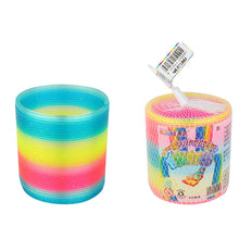Load image into Gallery viewer, Rainbow Spring Coil Toys Plastic Folding Spring Coil Sports Game
