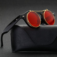 Load image into Gallery viewer, Women Brand Designer Retro Round Steampunk Sunglasses
