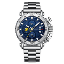 Load image into Gallery viewer, Solid Stainless Steel Band Oversized Dial Watch
