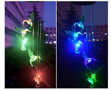 Load image into Gallery viewer, Color Changing Solar Power Wind Chime Crystal Ball
