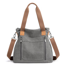 Load image into Gallery viewer, Portable Large-capacity Female Casual Canvas Shoulder Bag

