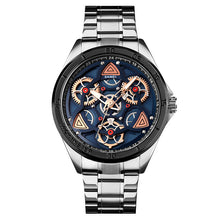 Load image into Gallery viewer, Men's Steel Band Creative Mechanical Wind Quartz Watch
