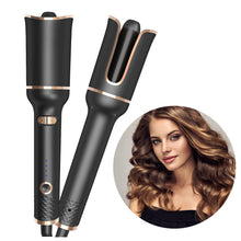 Load image into Gallery viewer, Black Automatic Spiral Electric Curling Iron Negative Ion
