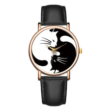 Load image into Gallery viewer, Black And White Cat Design Creative Watch
