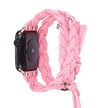 Load image into Gallery viewer, Leather Cord Braided Smart Watch Strap
