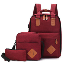 Load image into Gallery viewer, Three-piece Backpack Set For Men And Women
