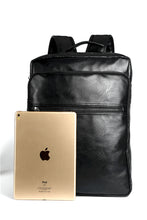 Load image into Gallery viewer, Waterproof 15.6 inch PU Leather Laptop Backpack For Men
