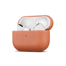 Load image into Gallery viewer, Lychee Leather Earphone Case Orange Fit

