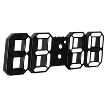 Load image into Gallery viewer, 3D Remote Control Black LED Electronic Stand Wall Clock
