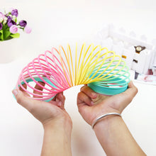 Load image into Gallery viewer, Rainbow Spring Coil Toys Plastic Folding Spring Coil Sports Game
