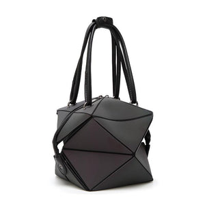 New Glossy Geometric Rhombus PU Bag Female Handbag