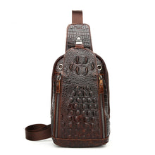 Load image into Gallery viewer, Crocodile Pattern Men's Leather Chest bag
