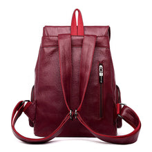Load image into Gallery viewer, PU Leather European and American Style Ladies Backpack
