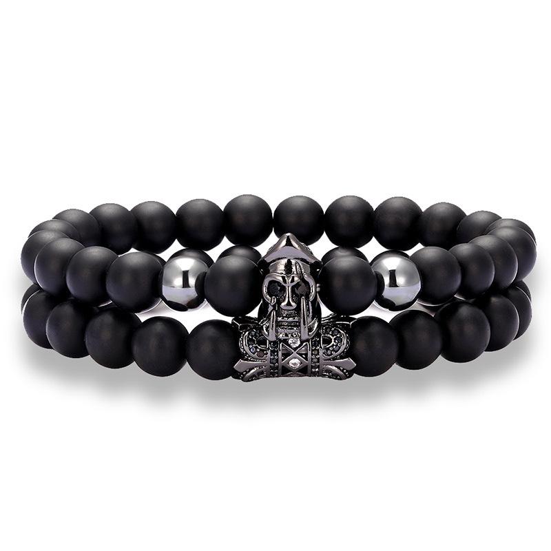 Roman Warrior Bracelet Jewelry Scrub Stone Zircon Bracelet