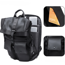 Load image into Gallery viewer, Black Oxford Cloth Men's Backpack
