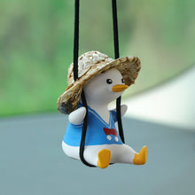 Load image into Gallery viewer, Car Pendant Cute Anime Little Duck Swing Rearview Mirror Ornaments
