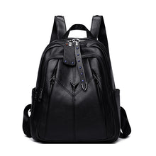 Load image into Gallery viewer, Lady's Fashion Contrast Color Leather Backpack For Outdoors
