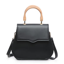 Load image into Gallery viewer, Vintage Saddle Bag With Wooden Handle And Magnetic Buckle
