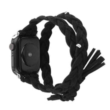 Load image into Gallery viewer, Leather Cord Braided Smart Watch Strap
