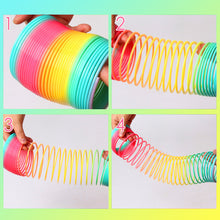 Load image into Gallery viewer, Rainbow Spring Coil Toys Plastic Folding Spring Coil Sports Game
