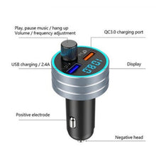 Load image into Gallery viewer, Bluetooth Transmitter Receiver Dual Usb Car Charger
