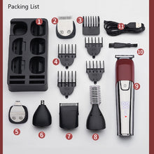 Load image into Gallery viewer, 6 in 1 Electric Hair Clipper Hair Cutting Maching Wireless Trimmer Men Professional Clipper Machine Rechargeable Hair Cut Barber
