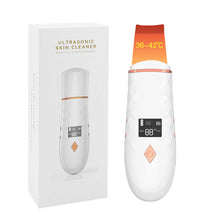 Load image into Gallery viewer, EMS Skin Scrubber Ultrasonic Facial Skin Spatula 36-42°C Heating Facial Cleansing Blackhead Remover Extractor Face Cleaning Tool
