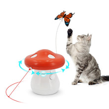 Load image into Gallery viewer, Cat Electric Rotating Mushroom Interactive Toy
