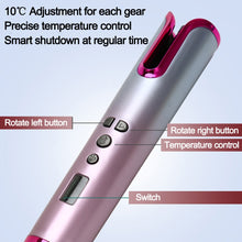 Load image into Gallery viewer, Automatic Hair Curler Wireless Rotating Curling Iron Portable LED Digital Display Temperature Adjustable Hair Styler Tool
