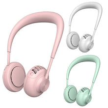 Load image into Gallery viewer, Silent Portable Bladeless Headphone Style Neck Fan
