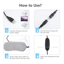 Load image into Gallery viewer, Heated Eye Mask Cold &amp; Warm Eye Compress Aroma Treatment Dry Eyes Dark Circles Eye Bags Stye Headache Reliever Sleep Aid
