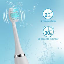 Load image into Gallery viewer, Electric Toothbrush Sonic Tooth Brush for Adult Brush 5 Heads USB Rechargeable Replacement Set Teeth Cleaner Timer 5 Modes IPX7

