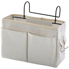 Load image into Gallery viewer, Canvas Bedside Storage Organizer Anti-Slip Hanging Bag
