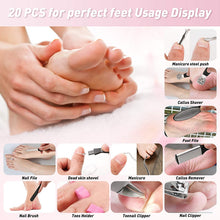 Load image into Gallery viewer, 20 in 1 Professional Pedicure Tools Set
