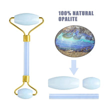 Load image into Gallery viewer, Nature Jade Facial Massage Roller Jade Gouache Stone Face Lifting Tool Set Face Guasha Scraper Anti Wrinkle Body Massager

