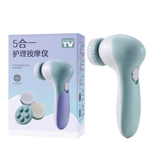 Load image into Gallery viewer, 5 In 1 Electric Exfoliating Facial Cleansing Brush Pore Blackhead Cleaner
