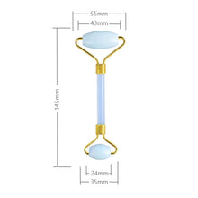 Load image into Gallery viewer, Nature Jade Facial Massage Roller Jade Gouache Stone Face Lifting Tool Set Face Guasha Scraper Anti Wrinkle Body Massager
