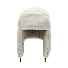 Load image into Gallery viewer, Fashion Women Winter Warm Faux Fur Bomber Hats Black White Solid Color Thicken Earflap Caps Autumn Winter Ear Protect Ski Hat

