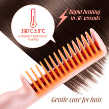 Load image into Gallery viewer, 2 In 1 Hair Straightener Fast Heat Hairdressing Comb
