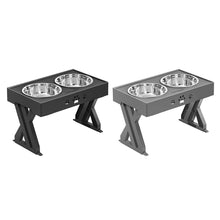 Load image into Gallery viewer, Stainless Steel Elevated Adjustable Dog Bowl Feeder

