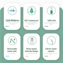 Load image into Gallery viewer, Portable Oral Irrigator Pulse Dental Water Flosser USB Rechargeable Water Jet 280ml Water Tank Waterproof Teeth Cleaner
